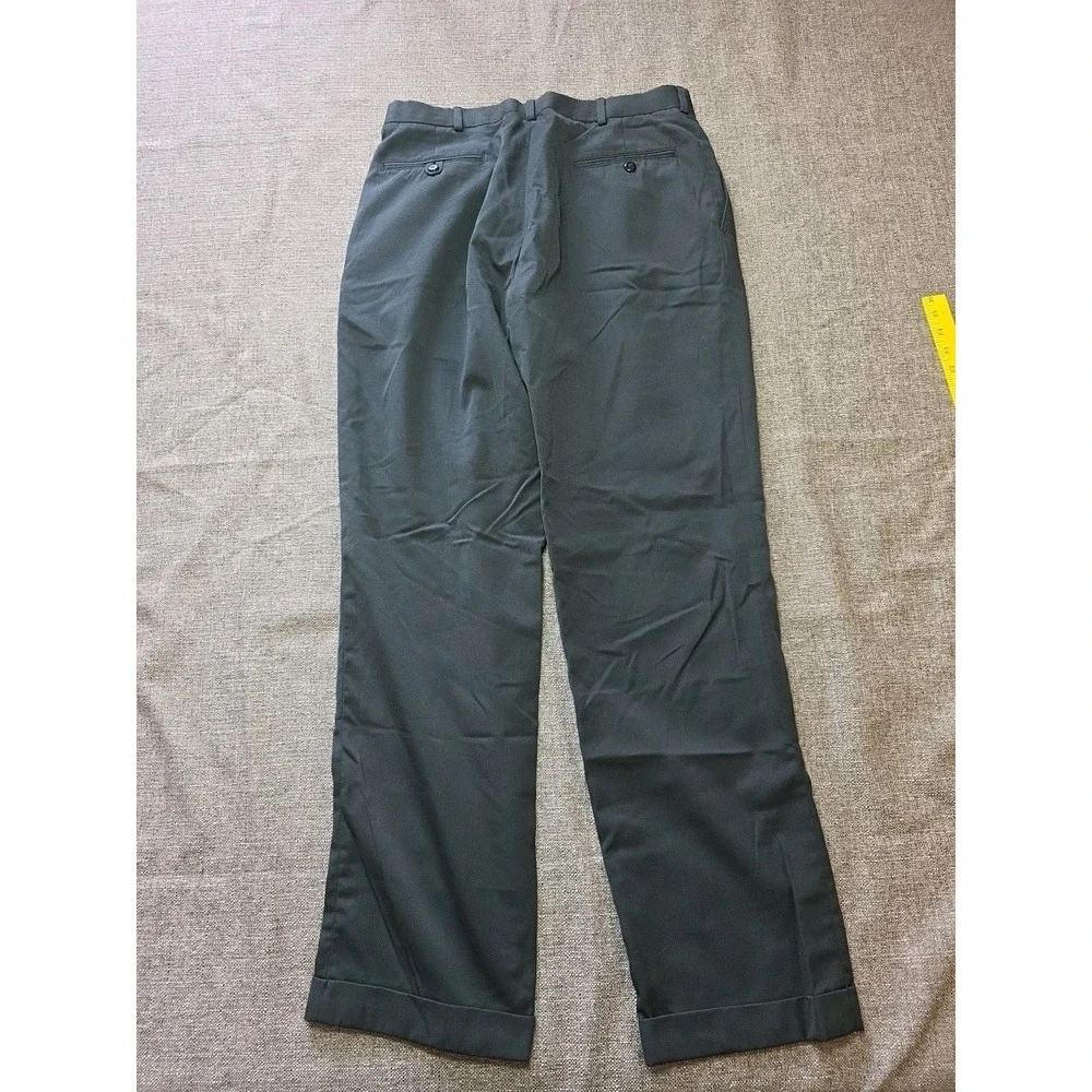 Stafford Essentials Dress Pants Mens Classic Fit 34x34 Black Pleated